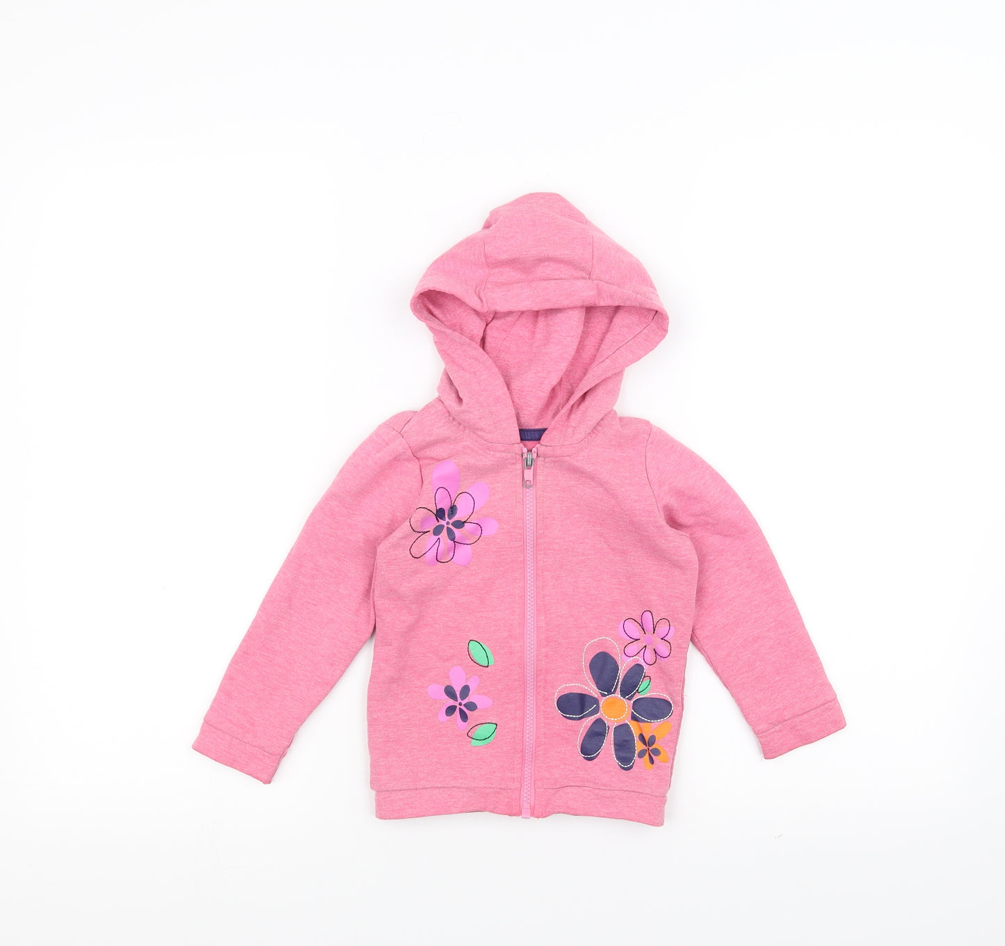 Nutmeg Girls Pink   Full Zip Hoodie Size 2-3 Years