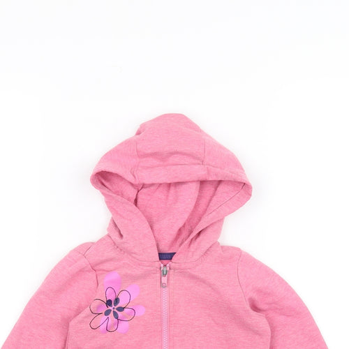 Nutmeg Girls Pink   Full Zip Hoodie Size 2-3 Years