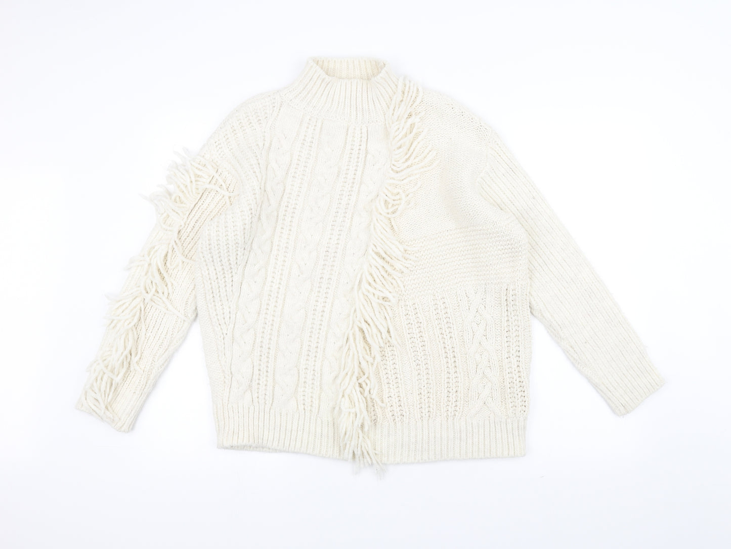 Marks and Spencer Womens White  Knit Pullover Jumper Size M