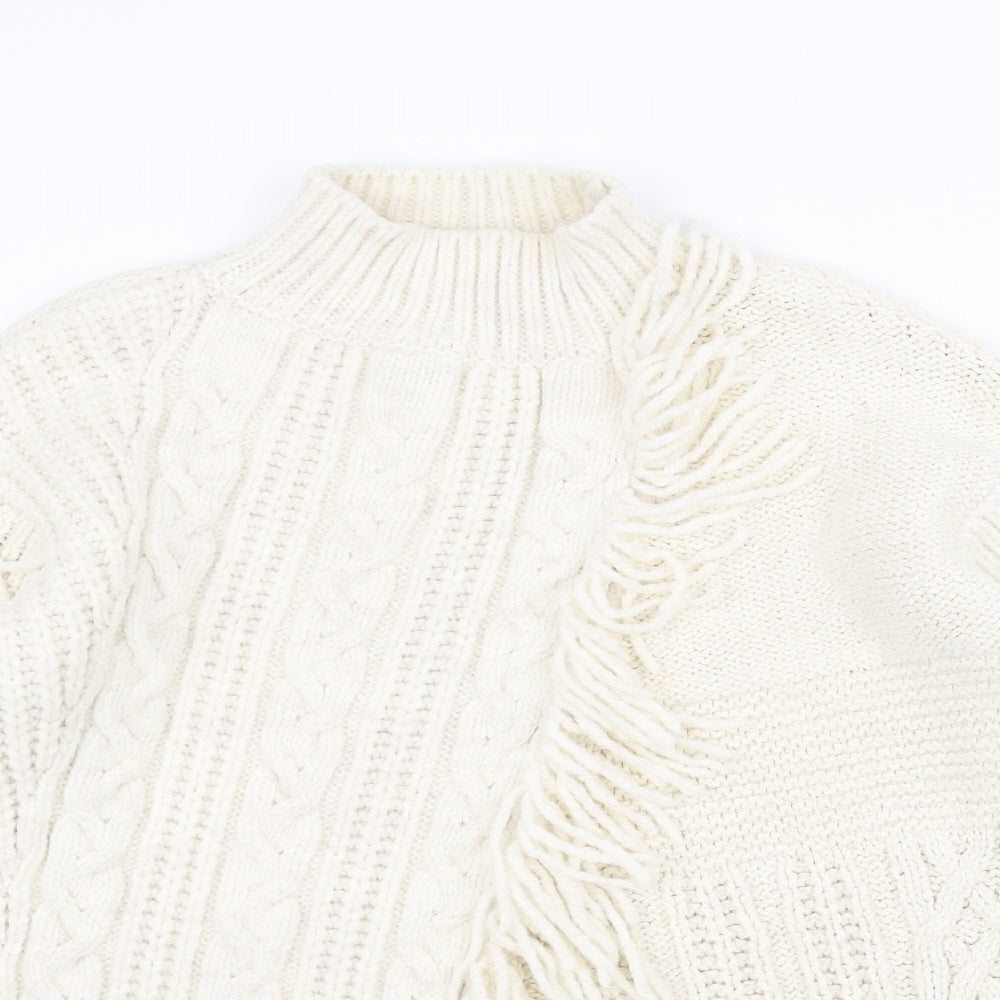 Marks and Spencer Womens White  Knit Pullover Jumper Size M