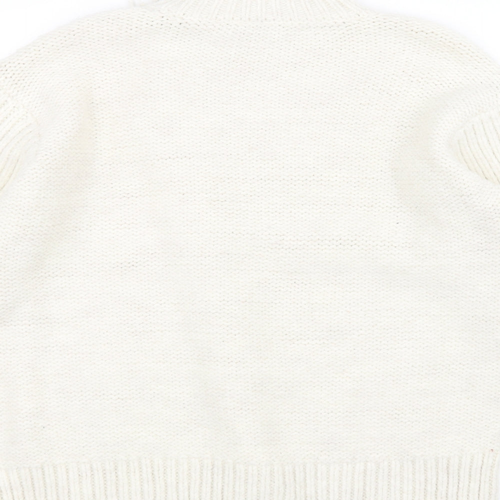 Marks and Spencer Womens White  Knit Pullover Jumper Size M