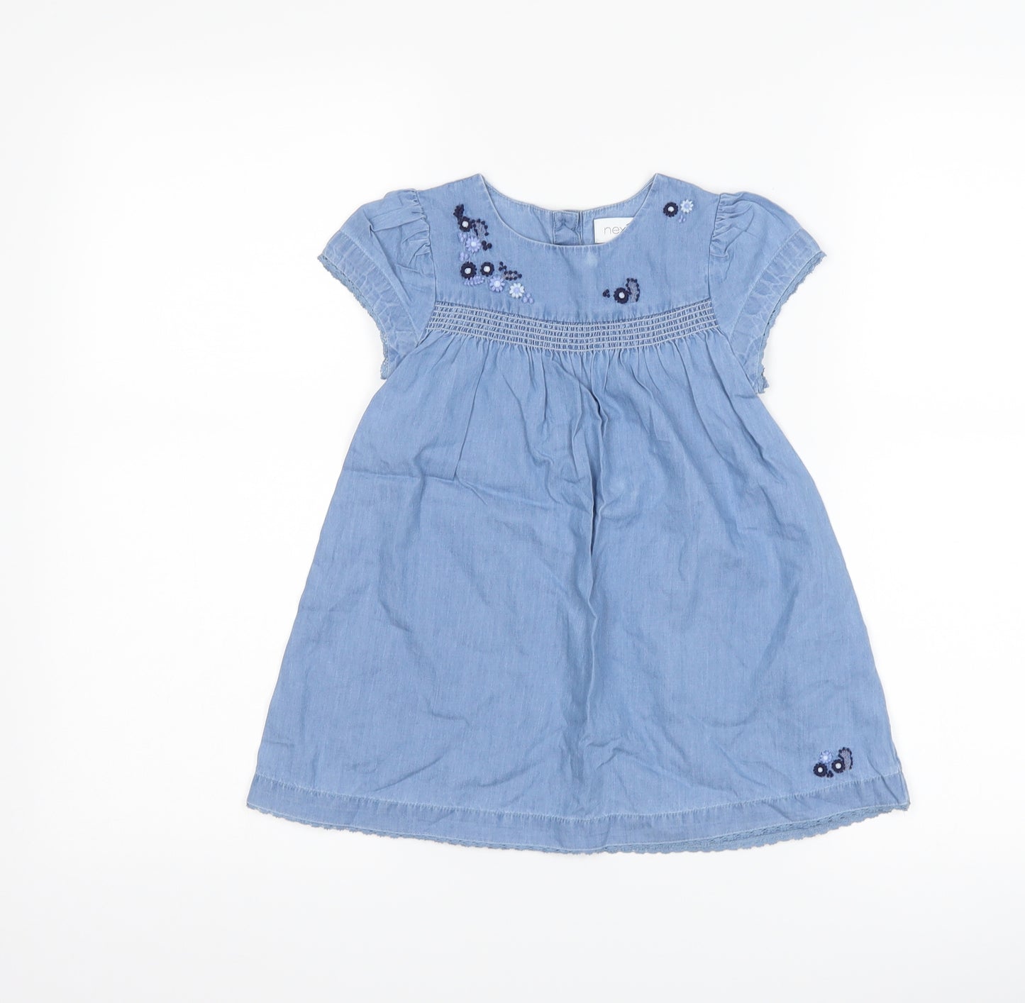 NEXT Girls Blue Floral  A-Line  Size 18-24 Months