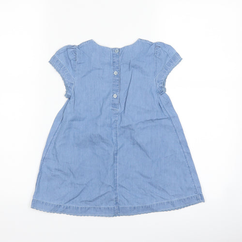 NEXT Girls Blue Floral  A-Line  Size 18-24 Months