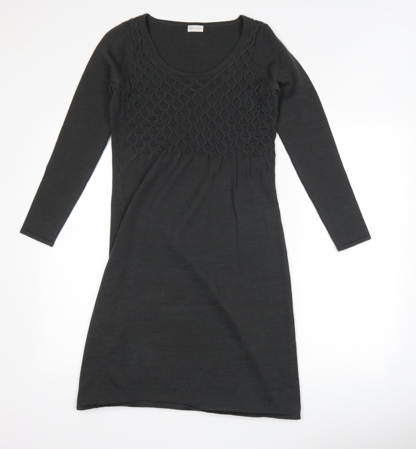 minuet Petite Womens Grey   Jumper Dress  Size 8