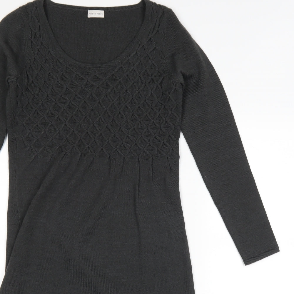 minuet Petite Womens Grey   Jumper Dress  Size 8