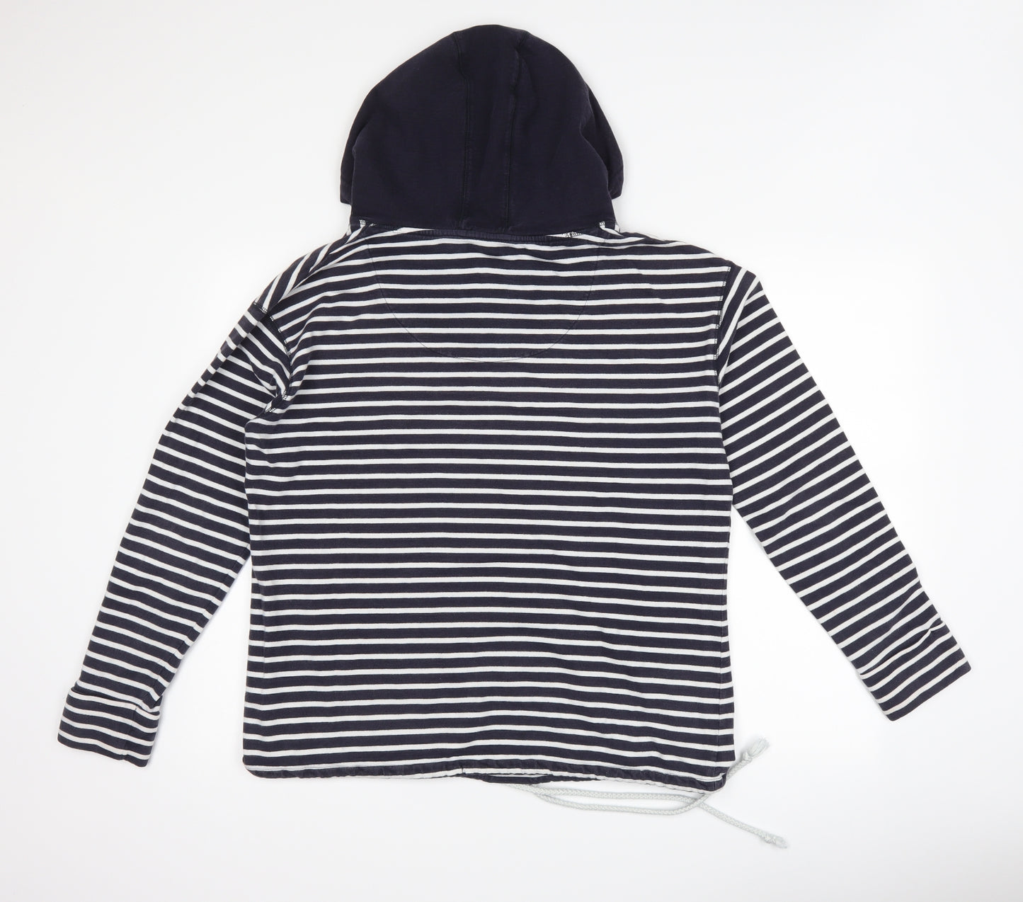 NEXT Womens Blue Striped  Pullover Hoodie Size 16