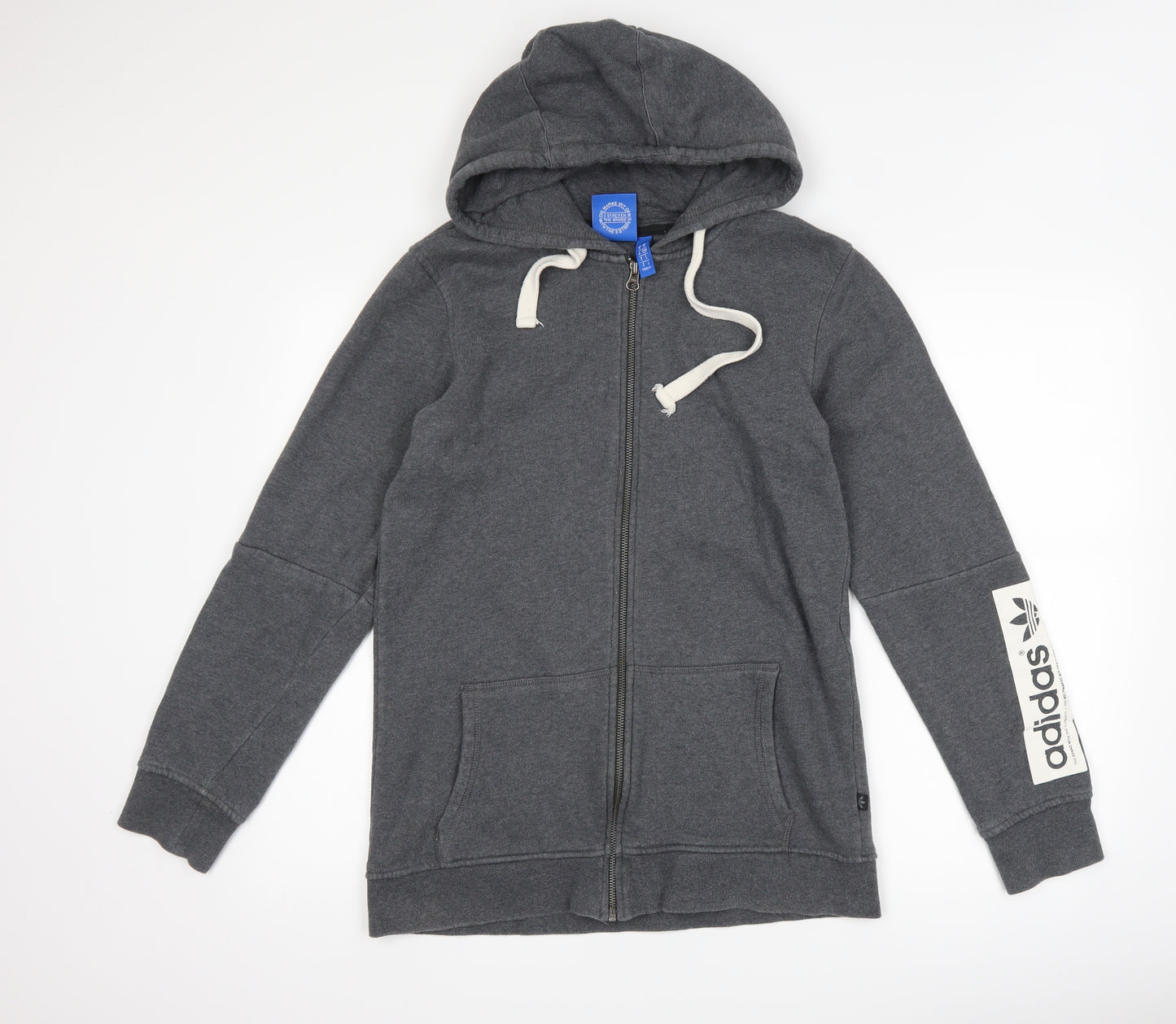 adidas Mens Grey   Full Zip Hoodie Size S