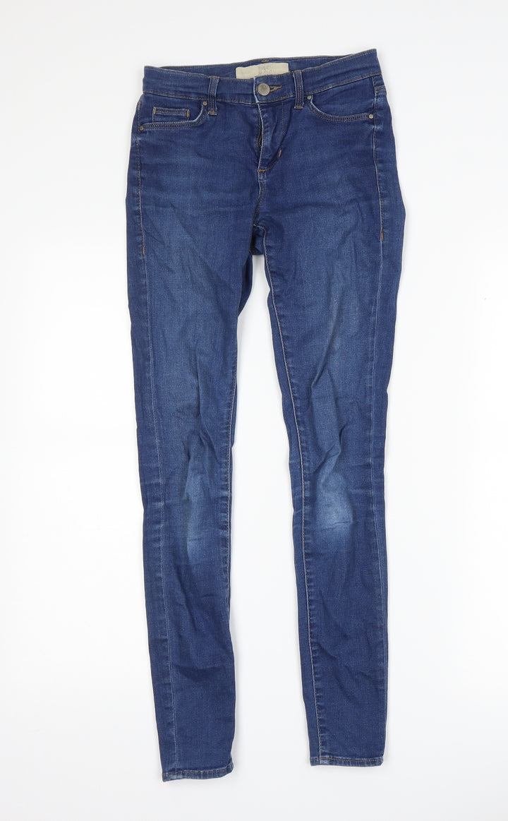 Topshop Womens Blue Denim Skinny Jeans Size 25 in L32 in
