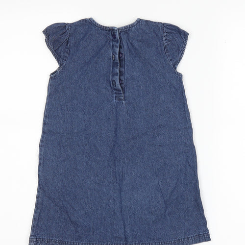 Matalan Girls Blue  Denim Shift  Size 2-3 Years
