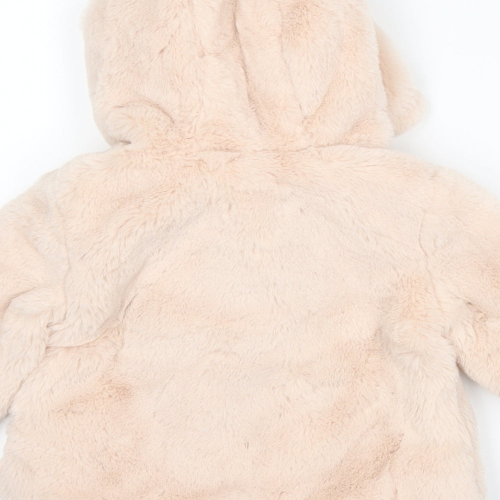 F&F Girls Pink   Overcoat Coat Size 12-18 Months