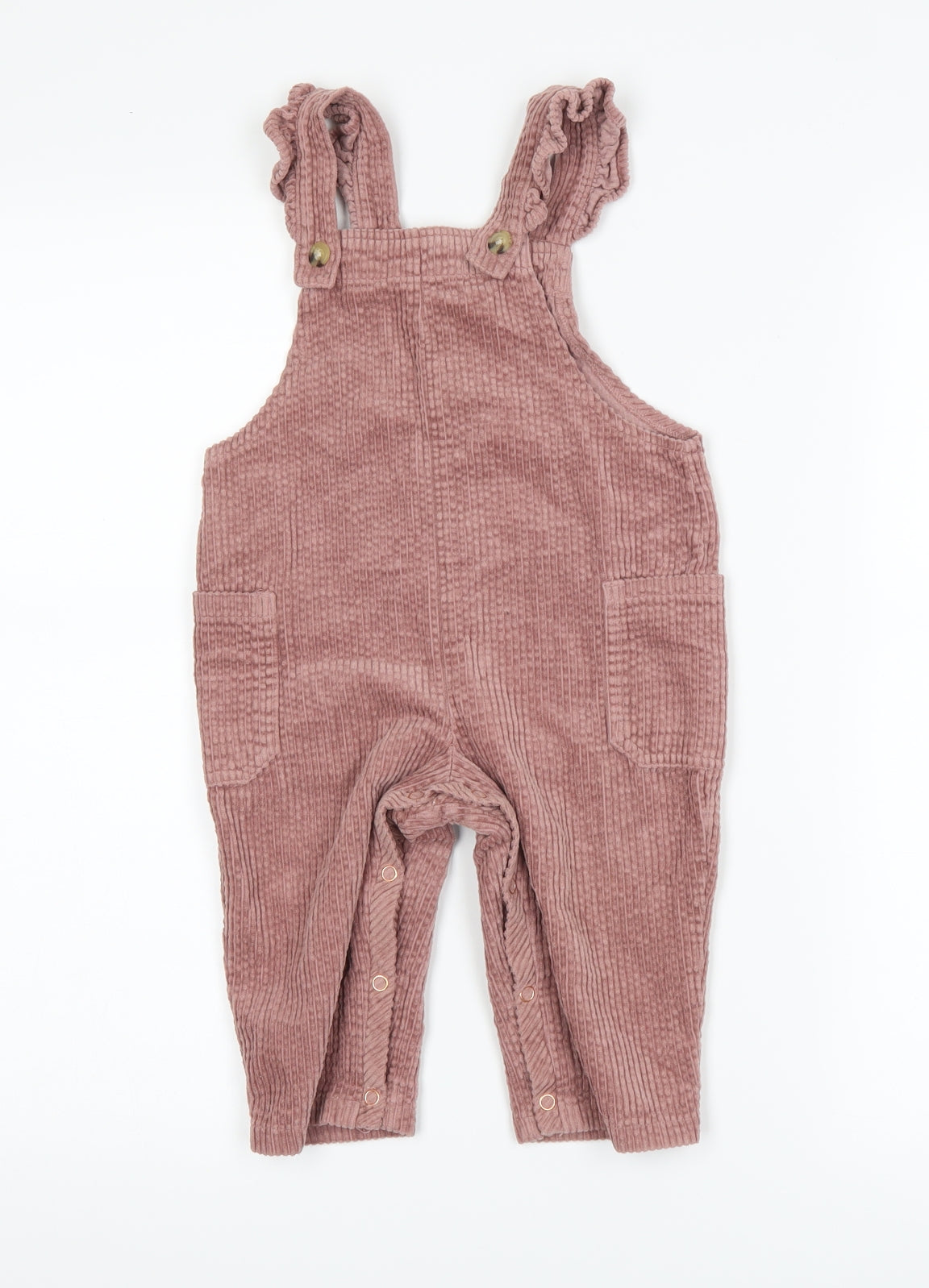 NEXT Girls Pink  Corduroy Dungaree One-Piece Size 12-18 Months