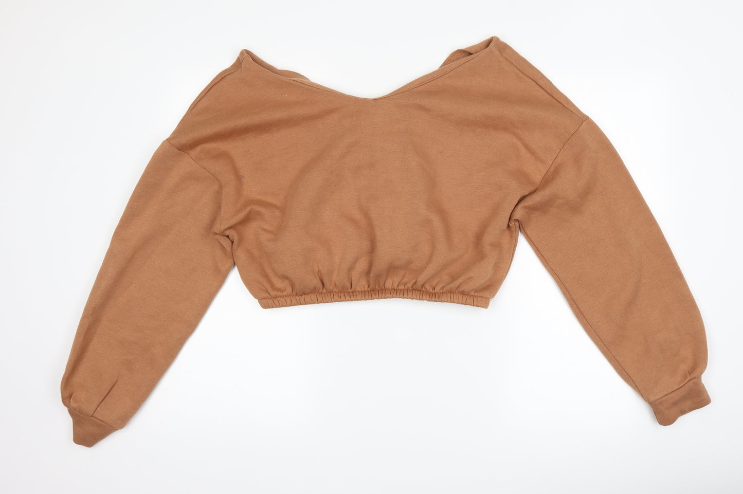 Boohoo Womens Brown   Pullover Sweatshirt Size XL