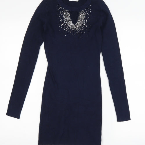 luxestar Womens Blue   Jumper Dress  Size S  - Cut Out Neckline