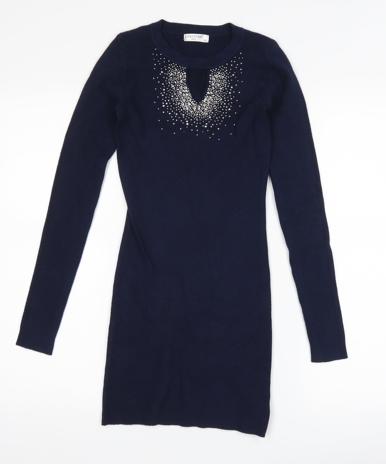 luxestar Womens Blue   Jumper Dress  Size S  - Cut Out Neckline