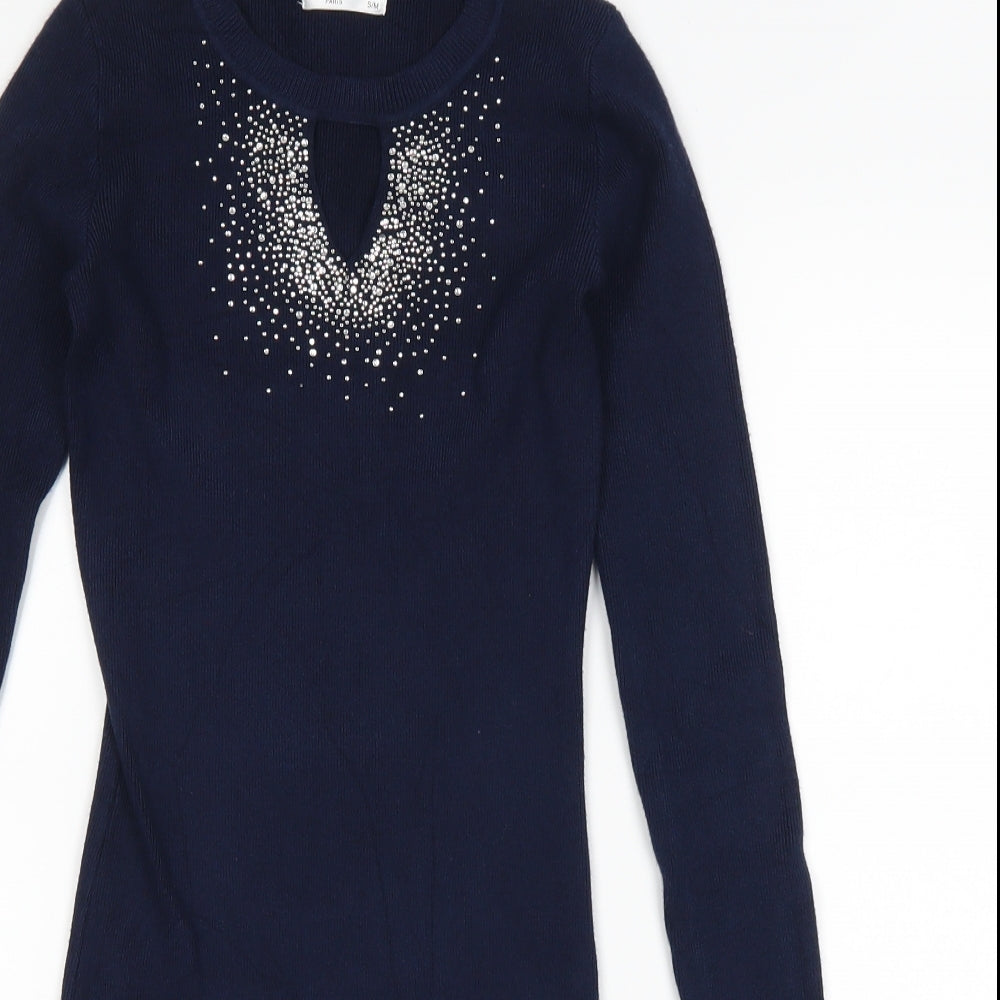 luxestar Womens Blue   Jumper Dress  Size S  - Cut Out Neckline