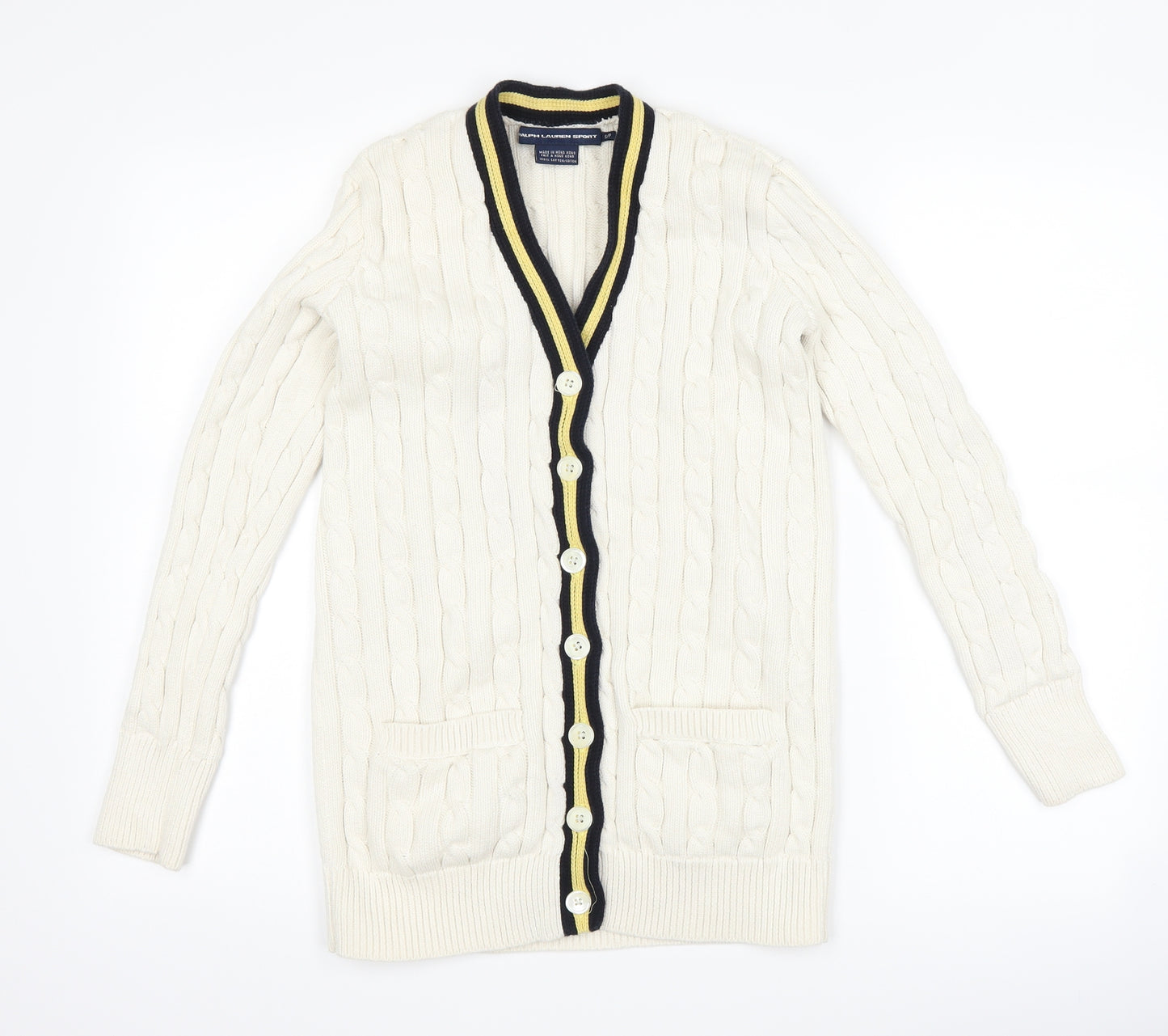Ralph Lauren Sport Womens White   Cardigan Jumper Size S