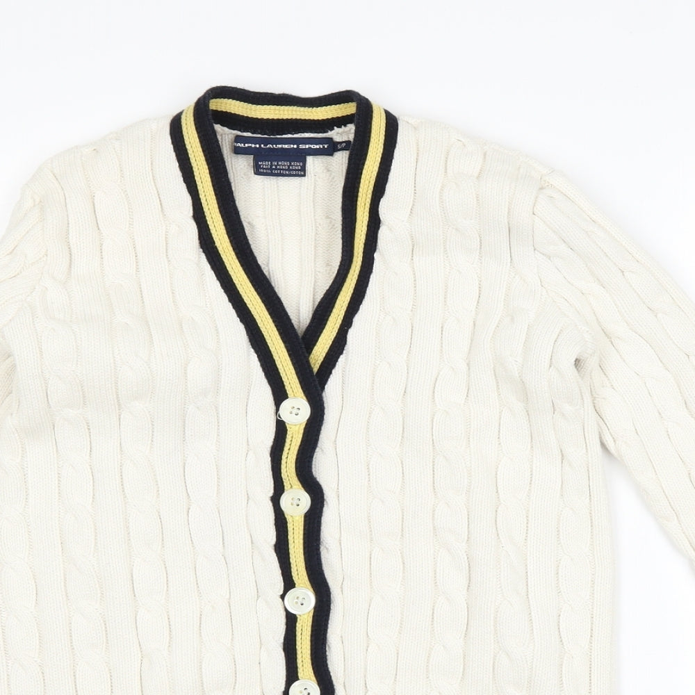 Ralph Lauren Sport Womens White   Cardigan Jumper Size S