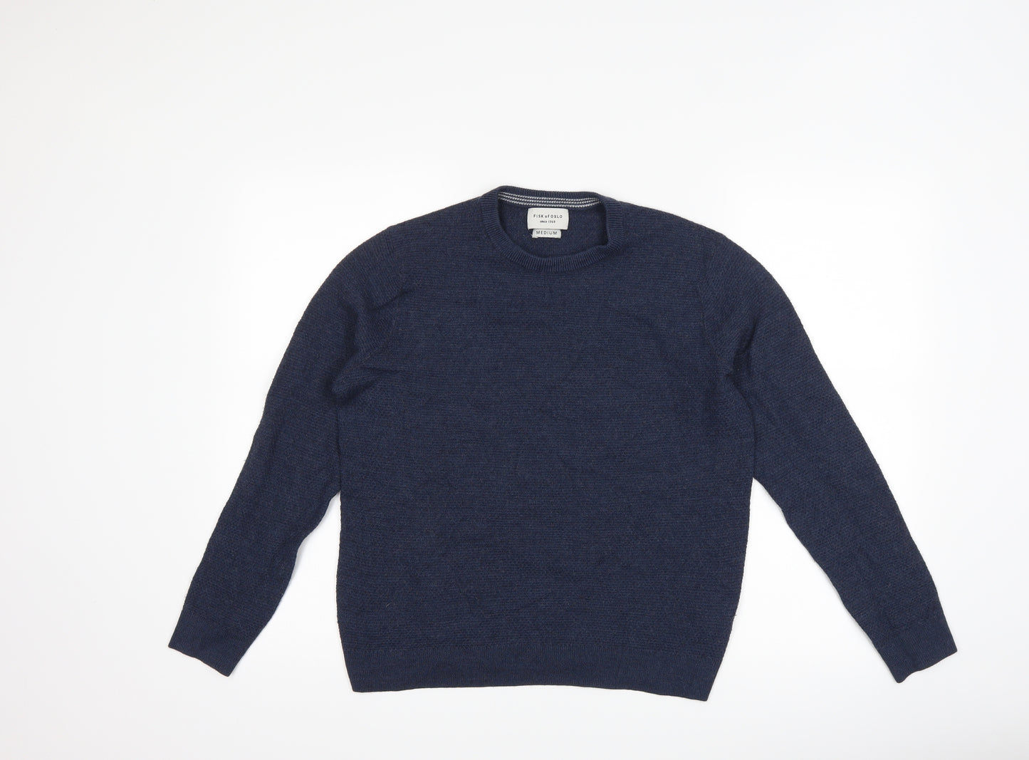 Fisk of Oslo Mens Blue   Pullover Jumper Size M