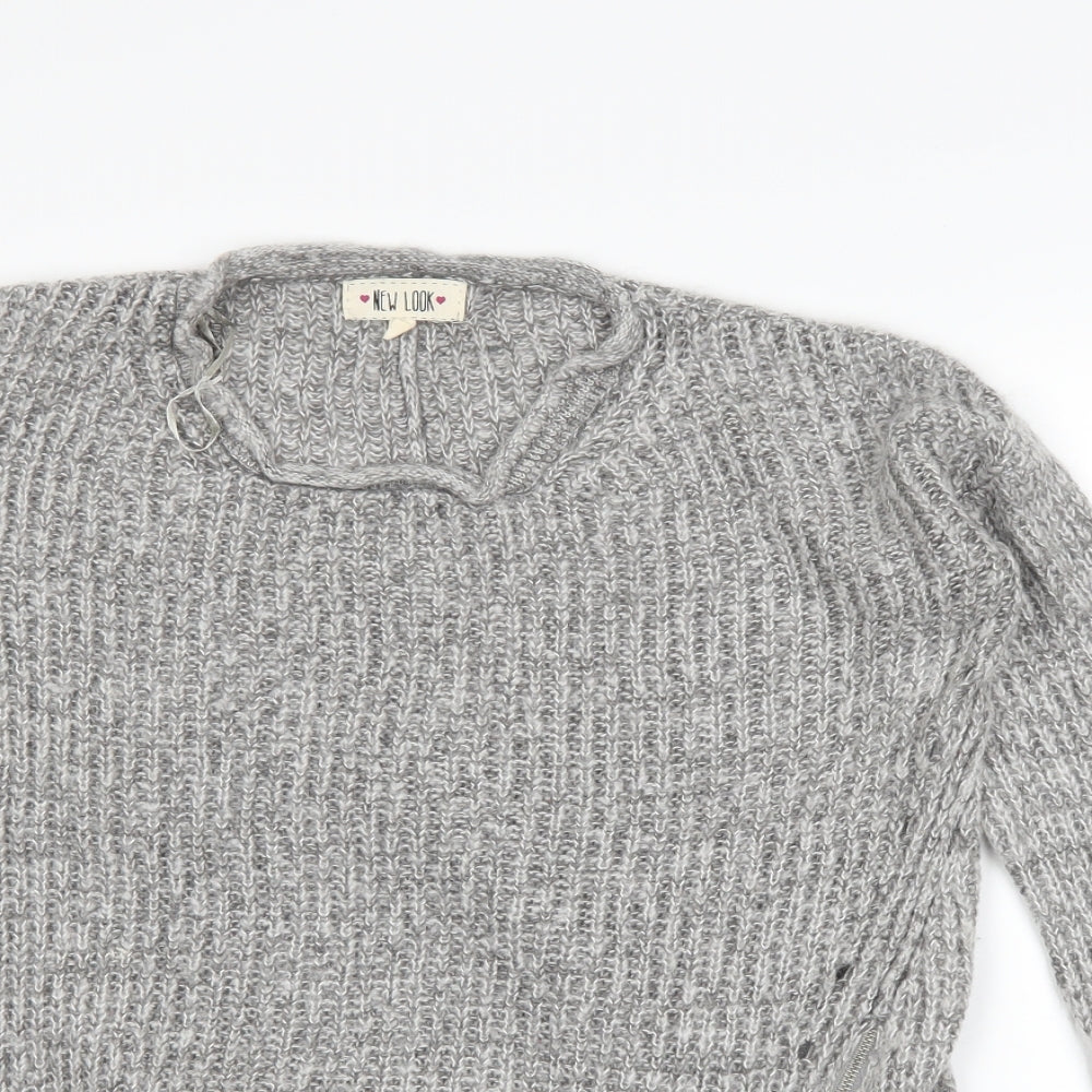 New Look Womens Grey   Pullover Jumper Size 10