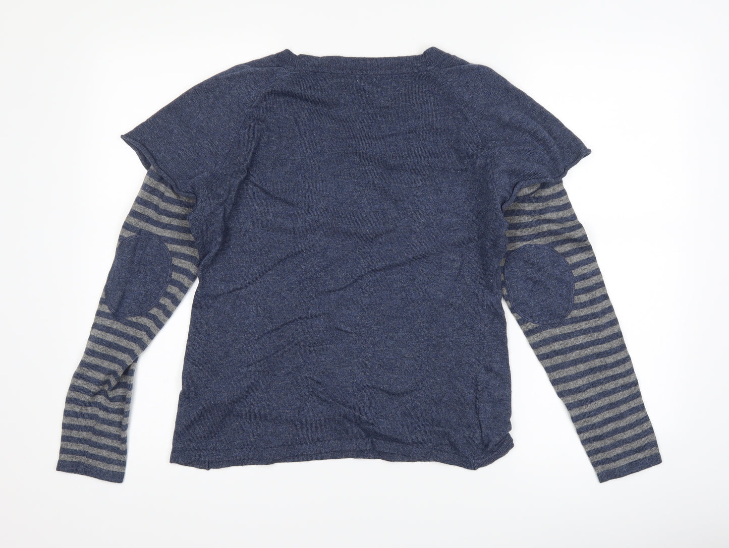 Roman Womens Blue Striped  Pullover Jumper Size 12