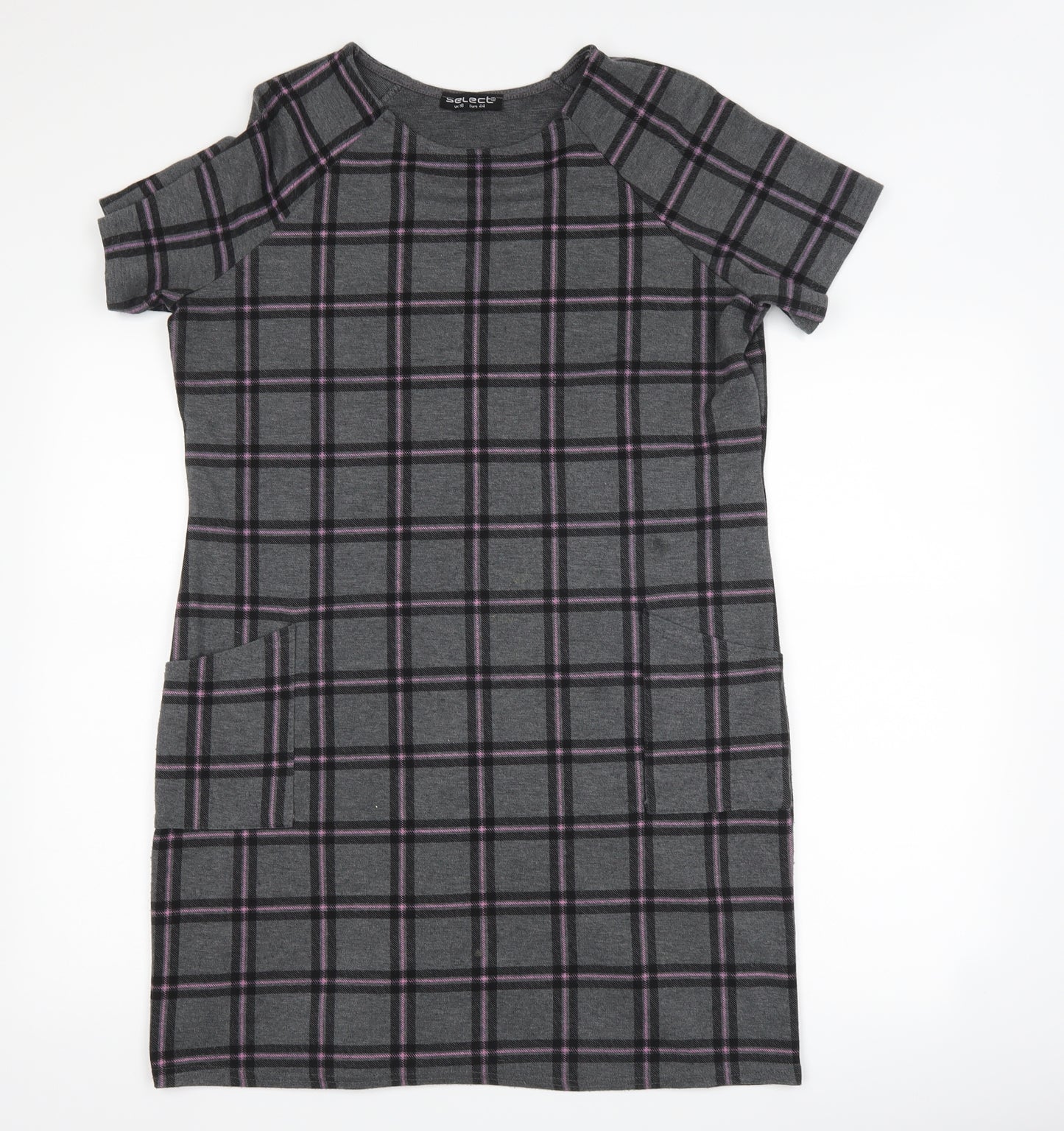 Select Womens Grey Check  Shift  Size 16