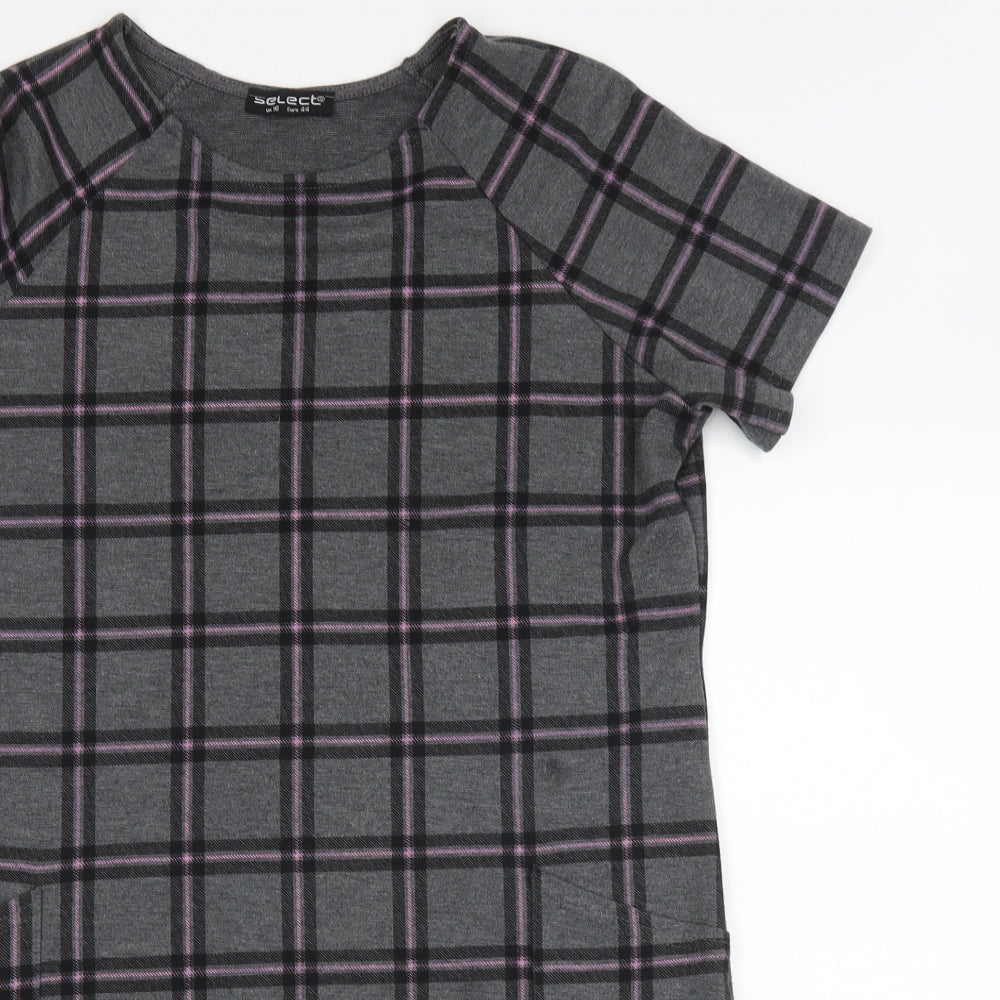 Select Womens Grey Check  Shift  Size 16
