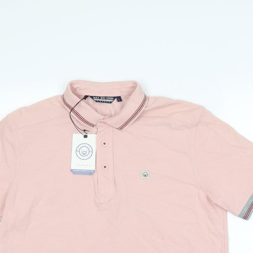 Duck and Cover Mens Pink    Polo Size L