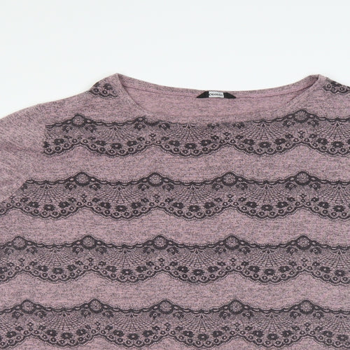George Womens Purple Striped  Pullover Jumper Size 24