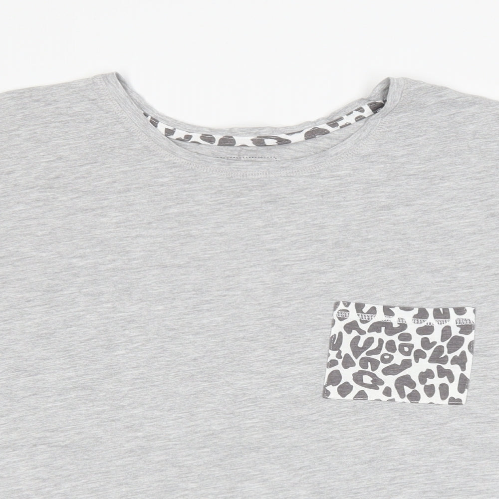 Matalan Womens Grey Animal Print  Basic T-Shirt Size L