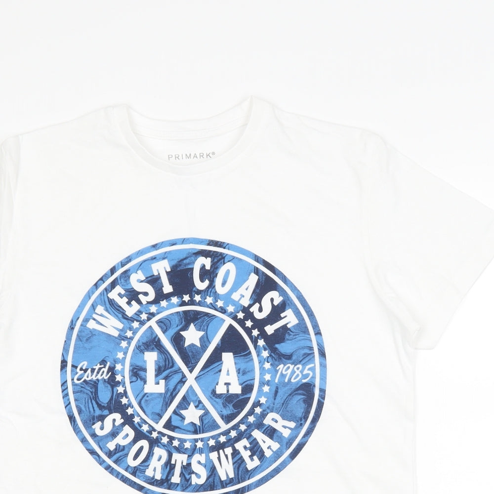 Primark Mens White    T-Shirt Size XS  - Graphic