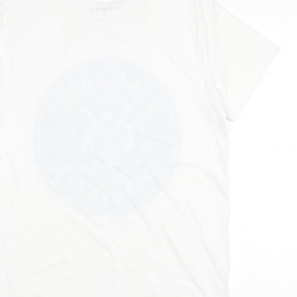 Primark Mens White    T-Shirt Size XS  - Graphic