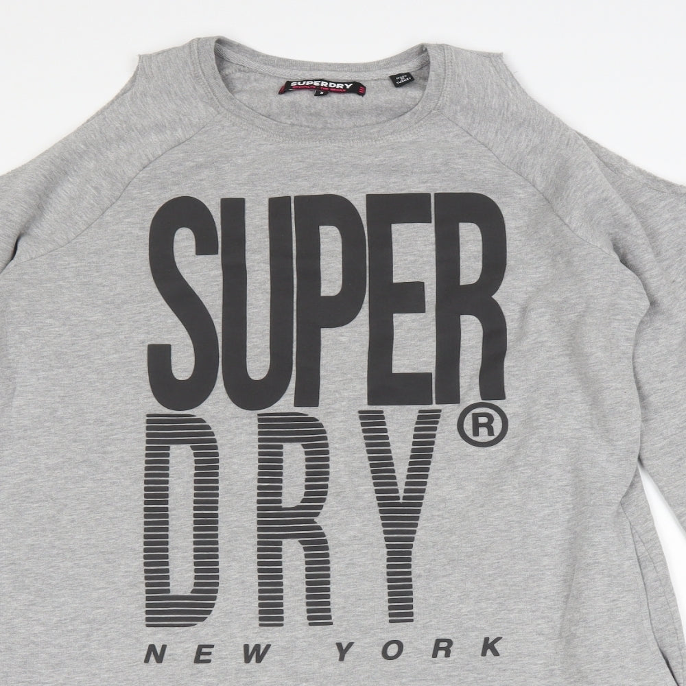 Superdry Womens Grey   Jumper Dress  Size XL  - Cut Out Shoulder