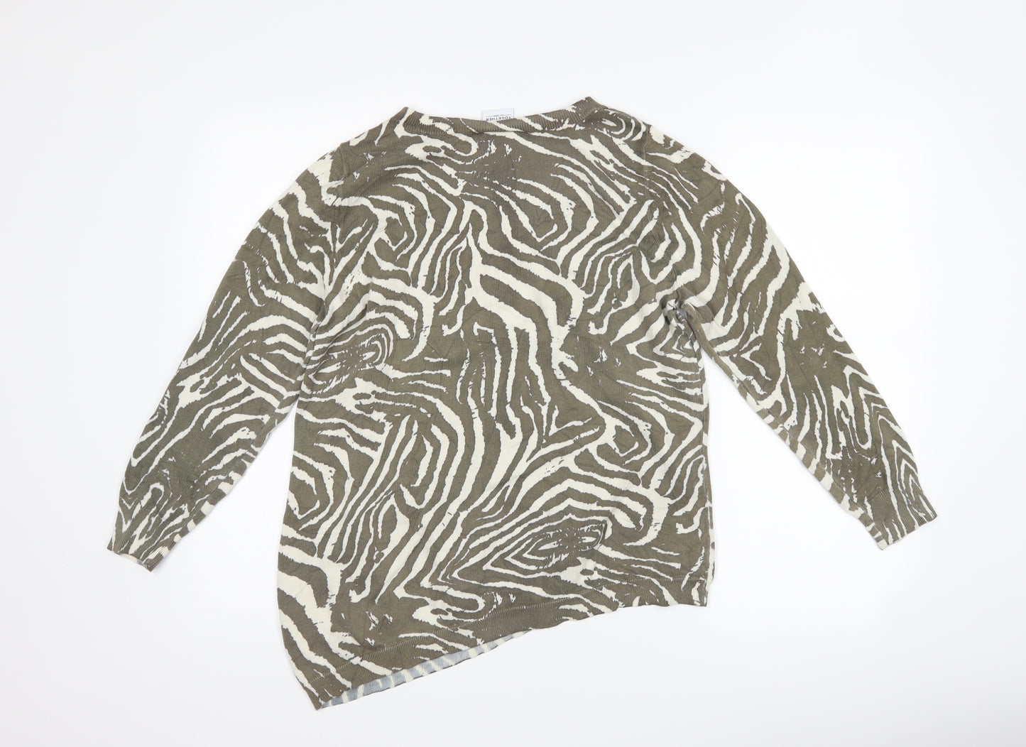Together Womens Grey Animal Print  Pullover Jumper Size 12