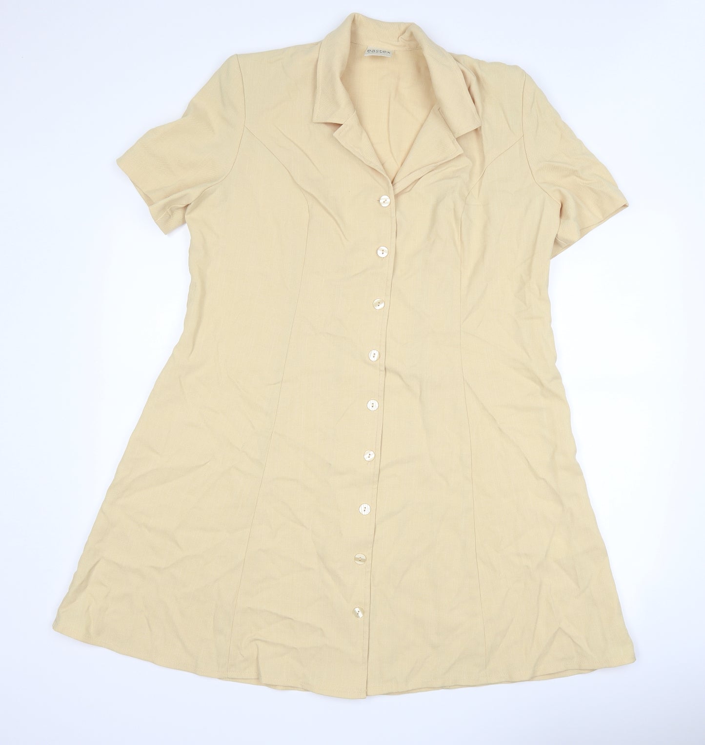 Eastex Womens Yellow   Shirt Dress  Size 18