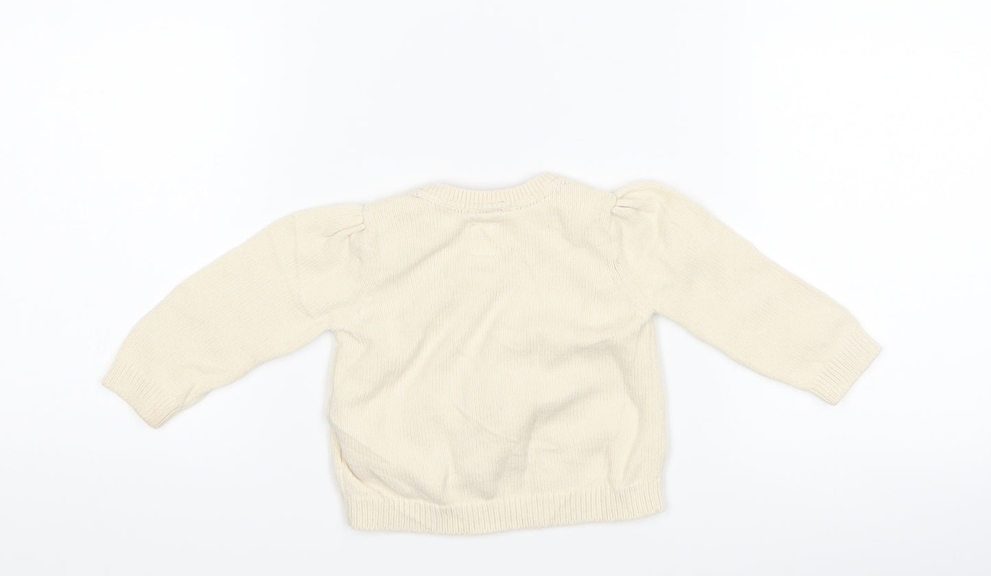 Gap Girls Beige   Pullover Jumper Size 3-6 Months  - love