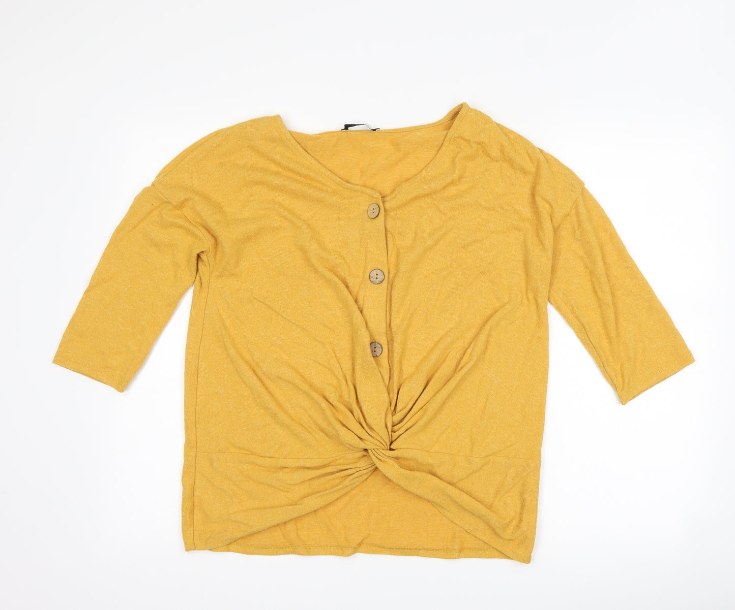 George Womens Yellow   Pullover Jumper Size 12  - Twist Front