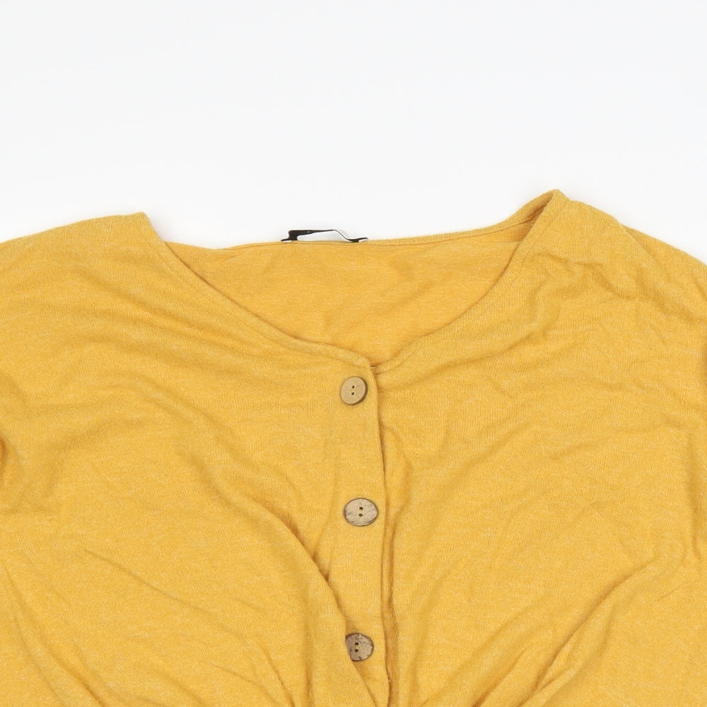 George Womens Yellow   Pullover Jumper Size 12  - Twist Front