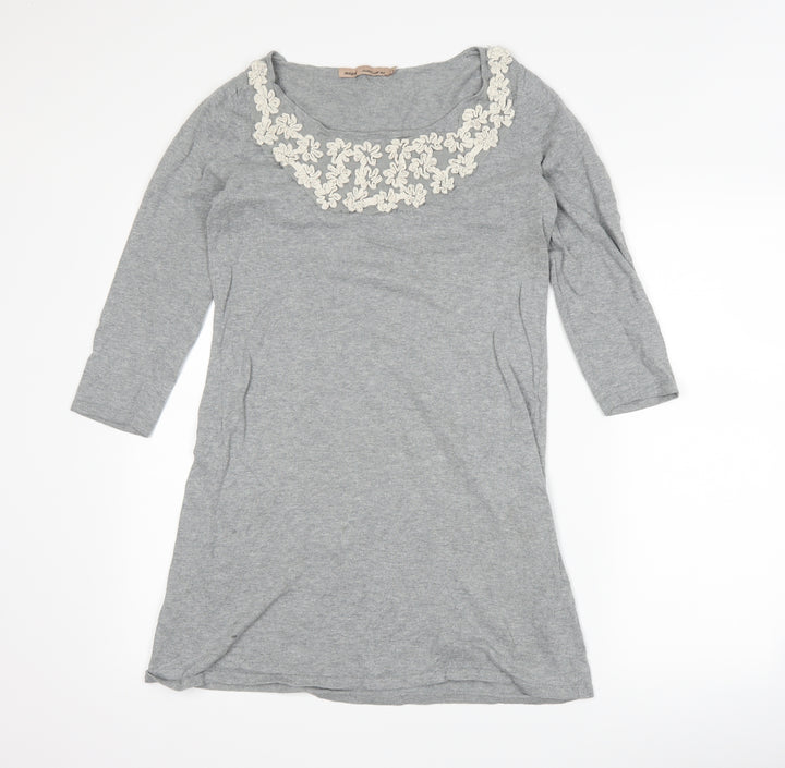 NEXT Womens Grey Floral Bodycon Size 12