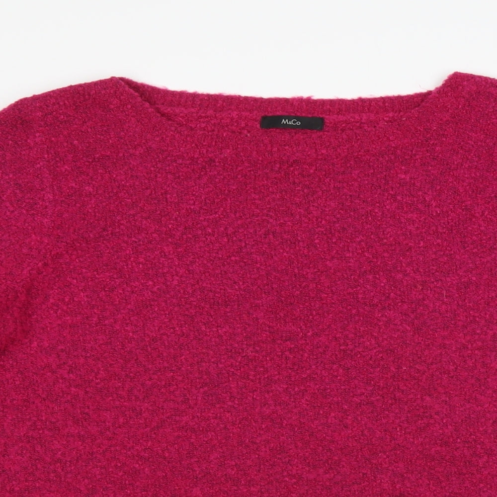 M&Co Womens Pink   Pullover Jumper Size 16