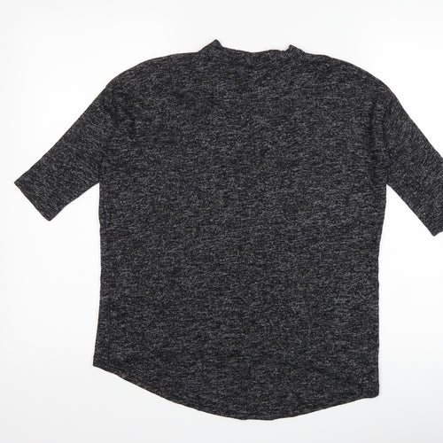 New Look Womens Black   Basic T-Shirt Size XS  - Cut Out Neckline