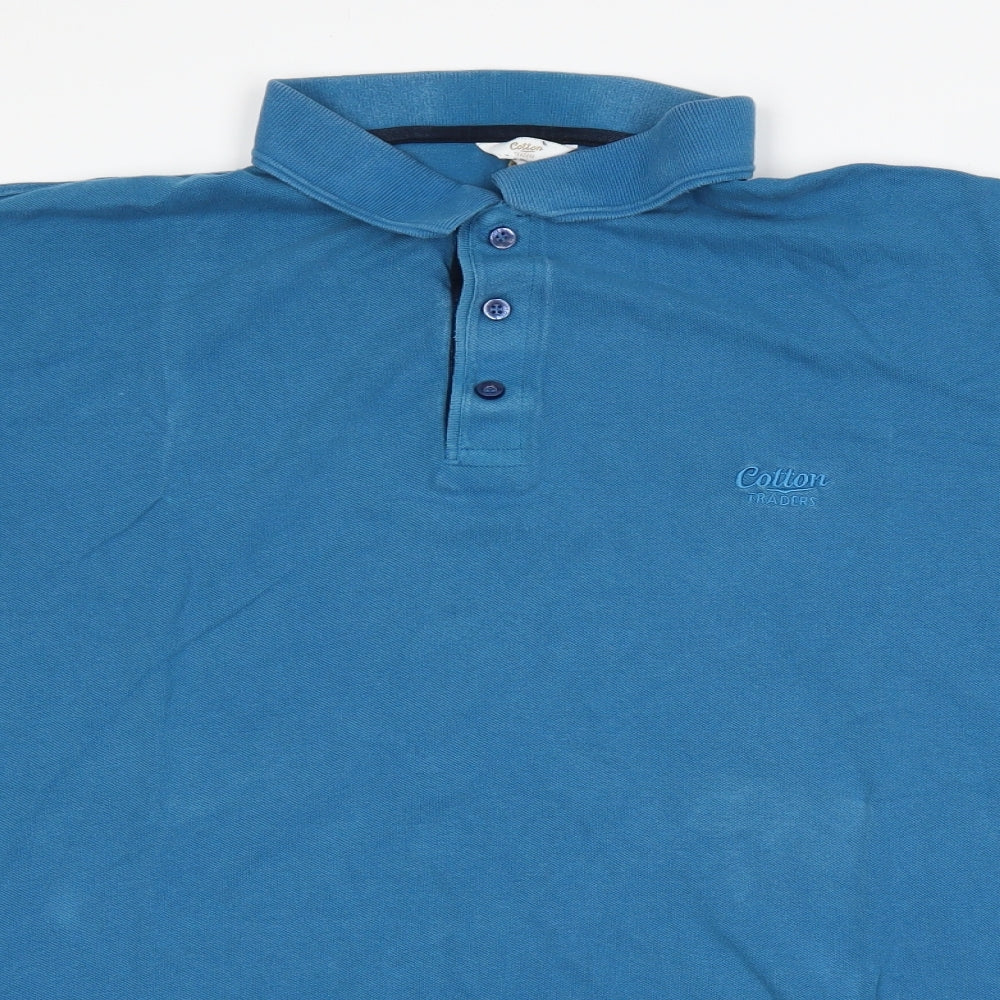 Cotton Traders Mens Blue    Polo Size 4XL