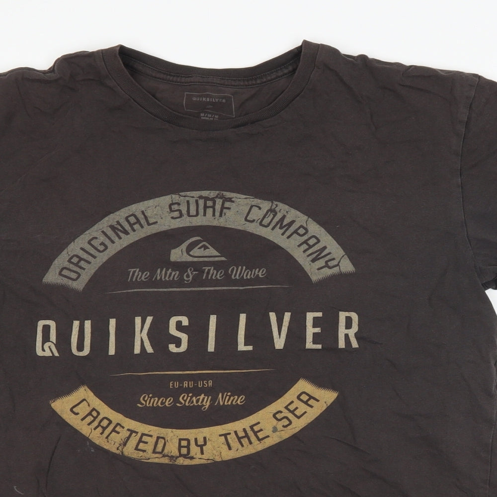 Quiksilver Mens Brown    T-Shirt Size M