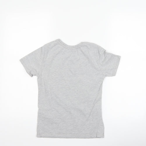 H&M Boys Grey   Basic T-Shirt Size 9-10 Years  - football
