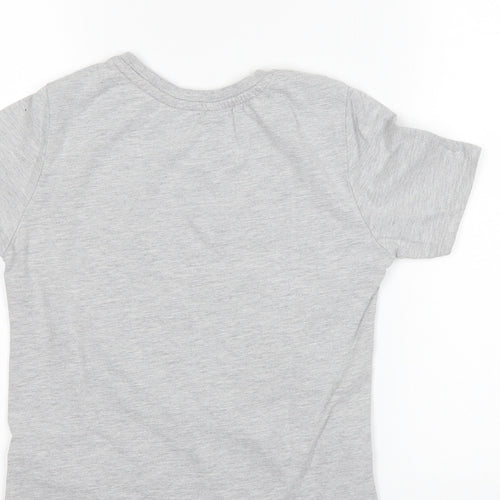 H&M Boys Grey   Basic T-Shirt Size 9-10 Years  - football