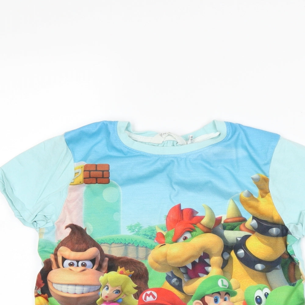 H&M Boys Blue   Basic T-Shirt Size 9-10 Years  - mario