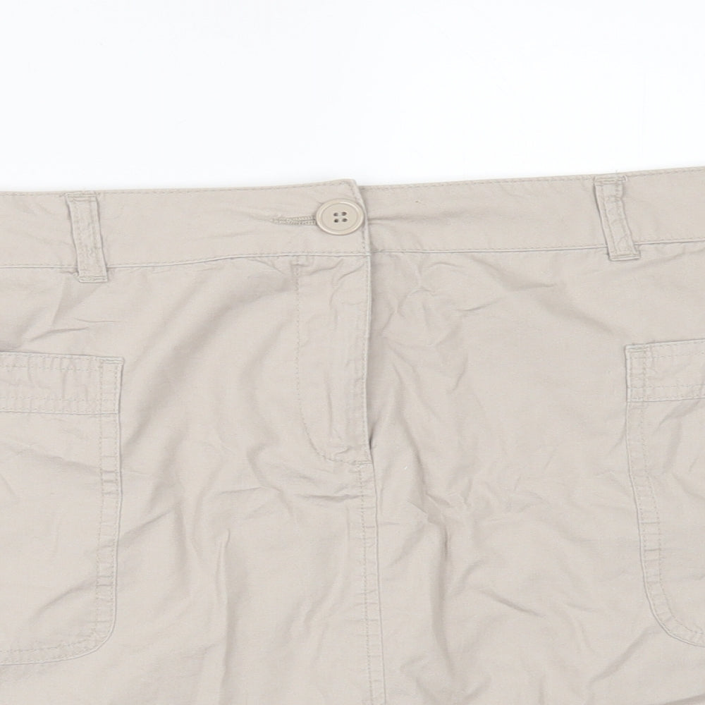 Dorothy Perkins Womens Beige   Mini Skirt Size 16