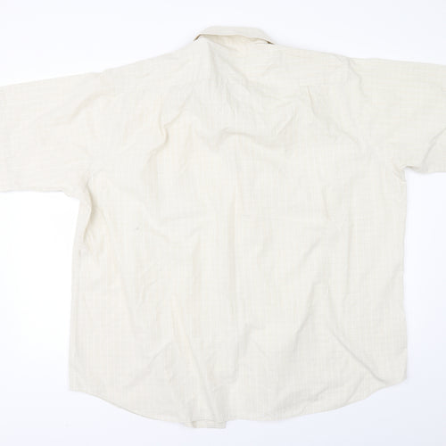Debenhams Mens Beige Check   Dress Shirt Size 18.5