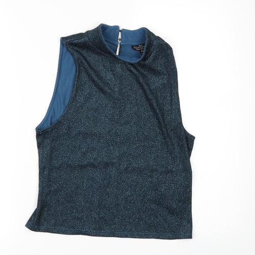 Topshop Womens Blue   Basic T-Shirt Size 10