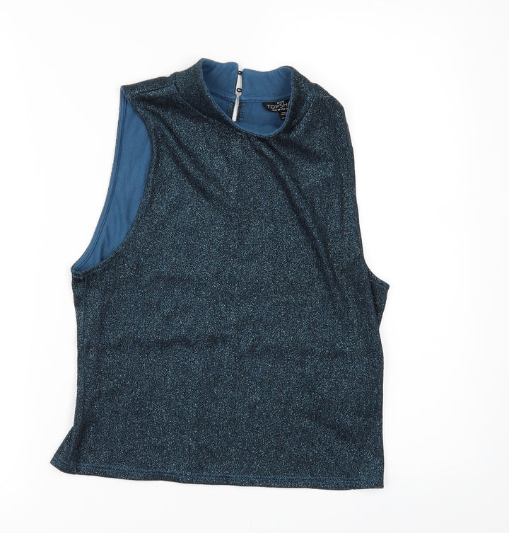 Topshop Womens Blue   Basic T-Shirt Size 10