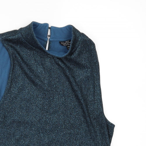 Topshop Womens Blue   Basic T-Shirt Size 10